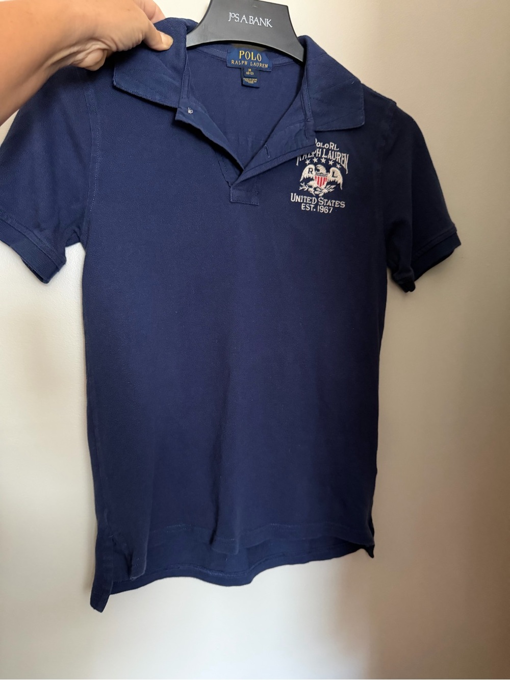Polo Ralph Lauren Boys' Heritage Americana Mesh Polo Shirt in navy blue